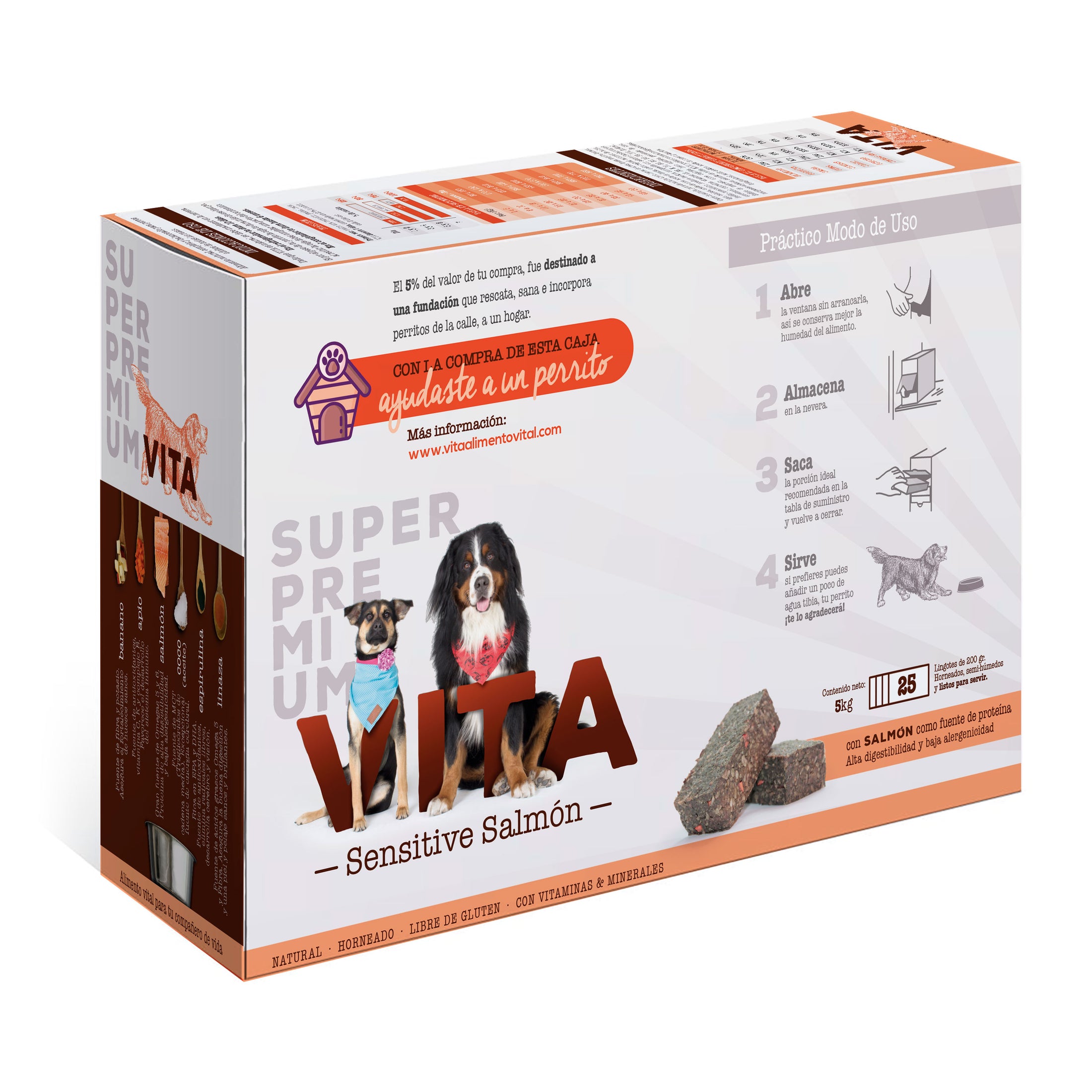 Alimento VITA SENSITIVE SALMÓN: Caja(s) de 5 kilos
