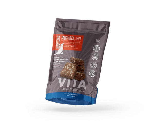 Empaque de alimento natural para perros VITA con pavo, quinua y avena sin gluten