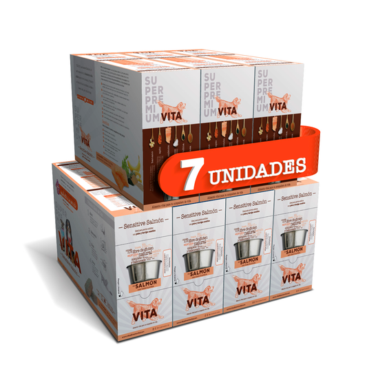 PACK de 7 Cajas de 5 kilos (Pavo y/o Salmón) con 3% Descuento, (programa las entregas)